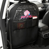 Protector de asiento de coche apto para niños con almacenamiento