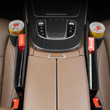 Luxuriöser PU-Leder-Autositz-Lücken-Organizer mit Getränkehalter
