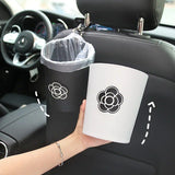 Chic Camellia - Papelera para coche, bolsa de basura compacta para ventilación automática y reposacabezas