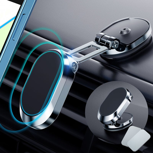 Soporte magnético universal giratorio de 360° para salida de aire de coche, color azul, para dispositivos de 4-6"