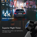 Auto 10 Zoll 4K Wi-Fi GPS Spiegel Dash Cam Dual Objektiv