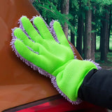 Guantes de microfibra de doble cara para lavado de coches: herramienta de limpieza multiusos para coches y el hogar