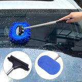 Ausziehbares 3-in-1-Autofenster-Reinigungsset mit rotierendem Kopf