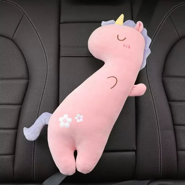 Sicherheitsgurtkissen für Kinder im Auto mit Einhorn-Katze