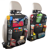 Car Backseat Organizer with Touch Screen Tablet Holder & Multiple Storage Pockets