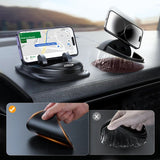 Soporte universal de silicona para teléfono para salpicadero de coche con antideslizante y rotación de 360°