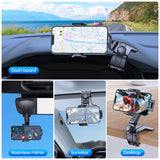 Soporte de clip para teléfono de coche para salpicadero, soporte GPS con una sola mano para una conducción segura