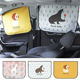 Universal Magnetic Car Sun Shade with Cute Cartoon Styling
