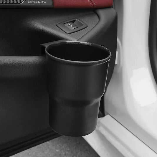 Multi-Function Car Cup Holder with Trash Can Feature