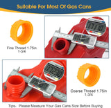 Gas Can Nozzle with Screw Collar Caps Anti Spill Gas Can Vent Replacement Gas Can Spouts for Most 1/2/5/10 Gal Can