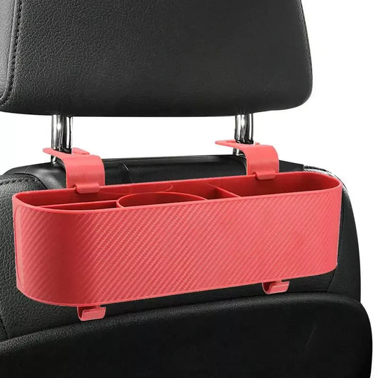 Organizador de asiento de automóvil con portavasos y bandeja de almacenamiento: ajuste universal para la mayoría de los automóviles