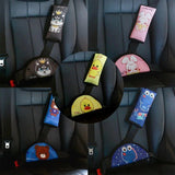 Conjunto de cojín y ajustador para cinturón de seguridad de coche de seguridad con dibujos animados para niños