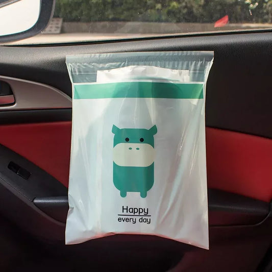 Waterproof Disposable Car Trash Bag with Strong Adhesive