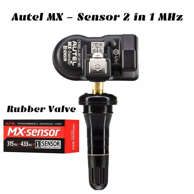 Universeller 2-in-1 TPMS Sensor Clamp-In 315/433 MHz - Reifendrucküberwachungssystem, programmierbar und klonbar