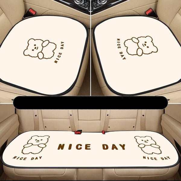 Cartoon Bär "NICE DAY" Autositzkissen