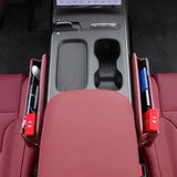 Organizador para el espacio del asiento delantero de la consola del automóvil Kia con soporte para taza, llave y teléfono