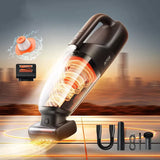 Aspirador inalámbrico para automóvil y hogar con cepillo giratorio motorizado y luz LED