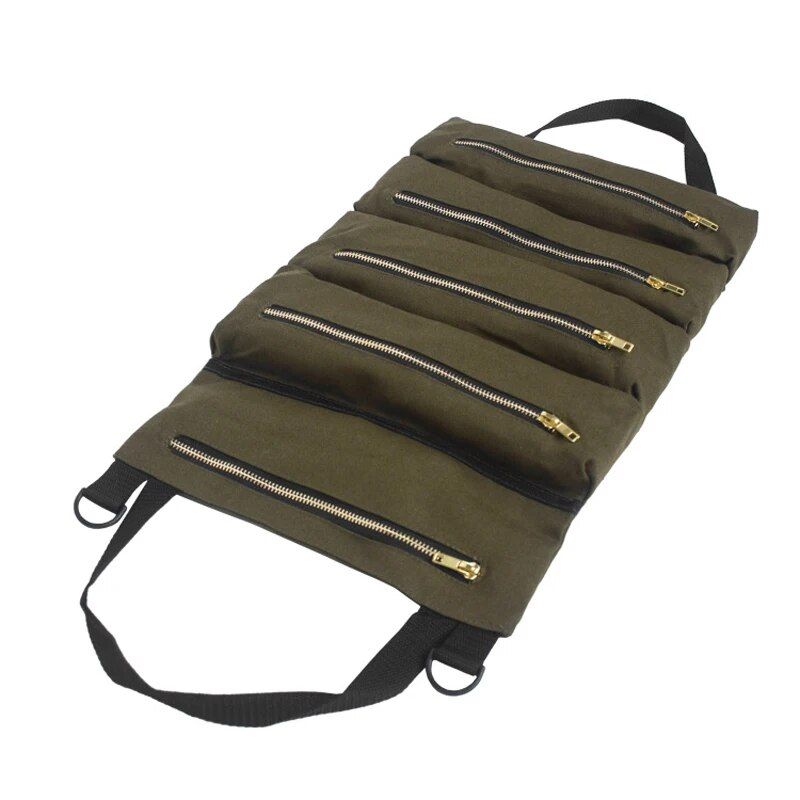Organizador de asiento de coche de lona - Bolsa de almacenamiento plegable para accesorios de automóvil