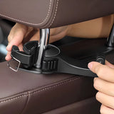 Soporte universal para teléfono y gancho de almacenamiento para respaldo de asiento de automóvil