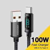Cable de carga rápida USB-C de alta velocidad con indicador LED