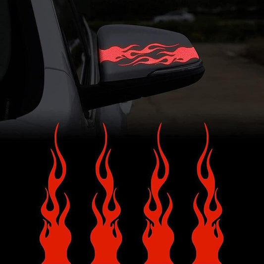 Cinta reflectante de seguridad Flame Design para automóviles y motocicletas