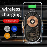 15W Fast Wireless Car Charger; Air Vent Mount Phone Holder with Infrared Induction for iPhone, Samsung and Xiaomi