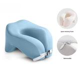 Almohada de viaje ergonómica ajustable con espuma viscoelástica en forma de U