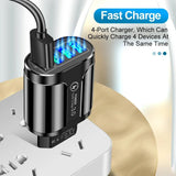 45W Multi-Port USB Fast Charger with QC 3.0 - Suitable for iPhone, Samsung, Xiaomi & More