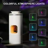 Purificador de aire portátil para automóvil USB de 1000 mAh con LED de 7 colores y difusor de aceites aromáticos