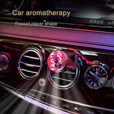 Ambientador vintage para coche con tocadiscos y clip de aromaterapia