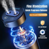 Compact 380ML Double Spray USB Car Air Humidifier and Essential Oil Diffuser with Colorful Mood Lighting