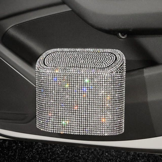 Papelera Bling Car con detalles de diamantes de imitación