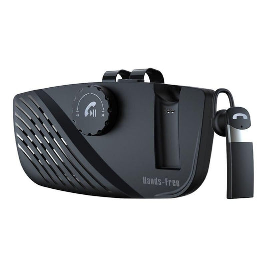 Kit de altavoz manos libres para coche 2 en 1 Compatible con Bluetooth con visera para auriculares