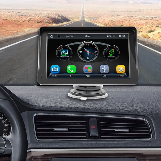 Universeller 7-Zoll-Touchscreen-MP5-Player fürs Auto mit kabellosem Apple CarPlay und Android Auto