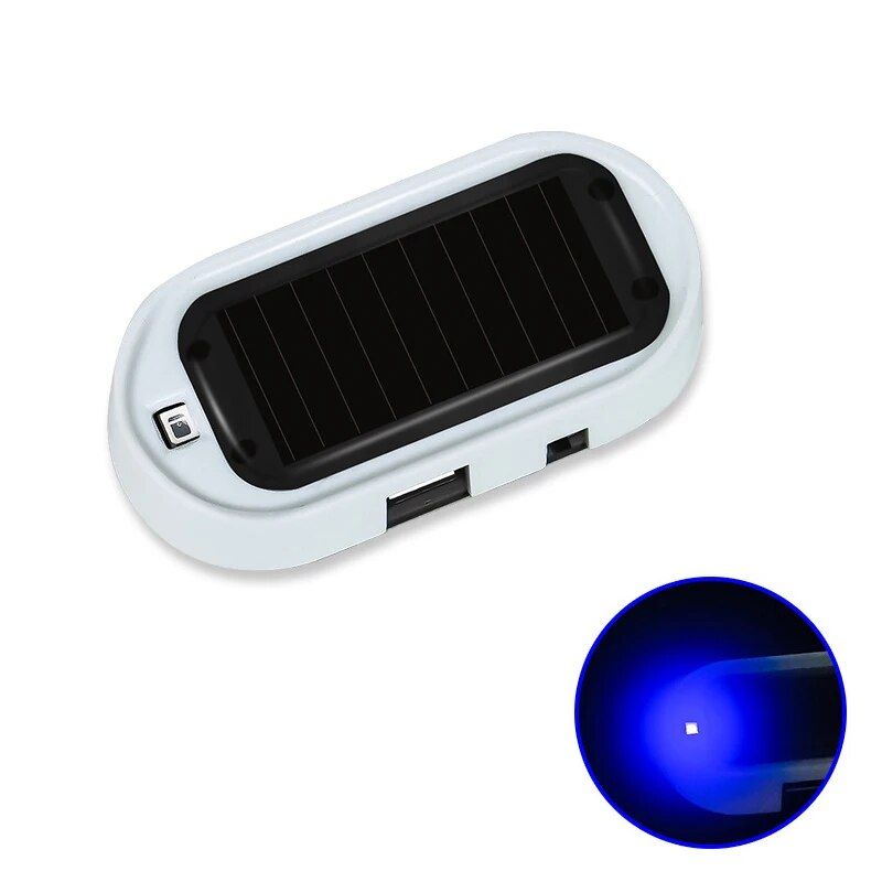 Luz de seguridad simulada LED para automóvil con energía solar