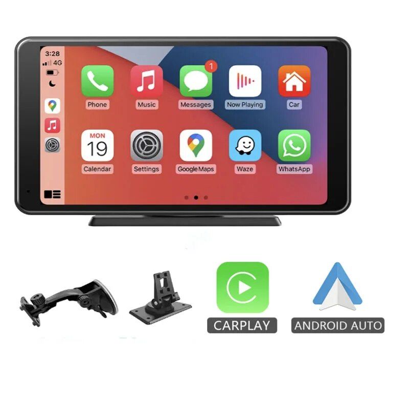 Radio universal con sistema inteligente para automóvil con Carplay inalámbrico y Android Auto