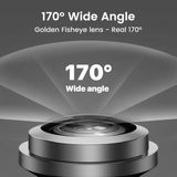 170° Fisheye Golden Lens Full HD Night Vision Car Rear View Camera