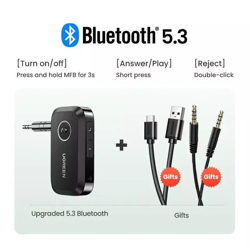 Adaptador receptor inalámbrico Bluetooth para automóvil: disfrute de música y llamadas con manos libres