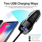 Cargador USB universal para coche con carga rápida
