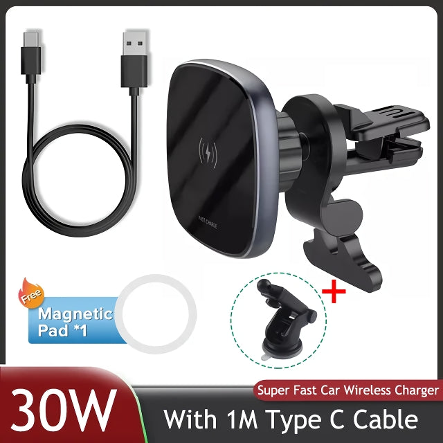 30W Magnetic Car Phone Holder