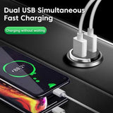 200W Dual USB Fast Charging Car Phone Adapter with QC 3.0