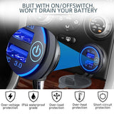Quick Charge 3.0 Waterproof Dual USB Car Charger with LED Touch Switch