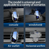 Cargador de coche inalámbrico de 50 W con soporte de ventilación y estación de carga rápida para iPhone y Samsung