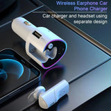 2-in-1 Bluetooth Earphone & Fast Car Charger