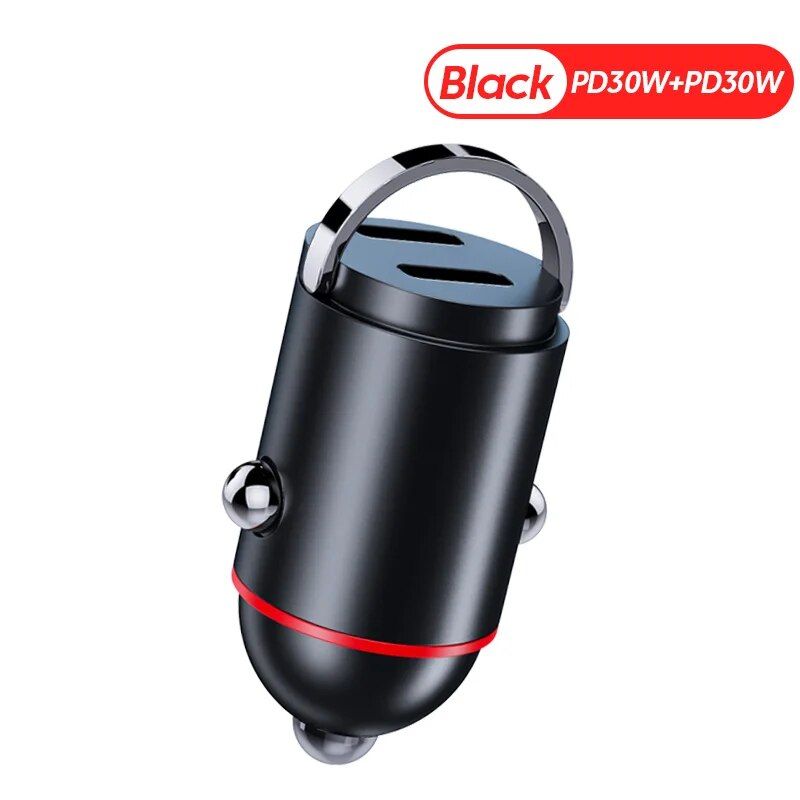 Cargador de coche PD de doble puerto de 60 W
