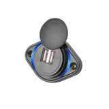 Wasserdichter Dual-USB-Autoladegerät-Adapter 5 V 3,1 A mit Schiebedeckel
