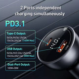 140W Fast Car Charger with PD3.1 & QC3.0 for MacBook, iPhone 15 & More