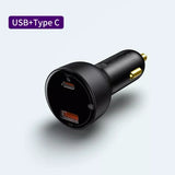 100W Dual-Port Fast Car Charger with PD & QC Technology for iPhone, Samsung, Xiaomi