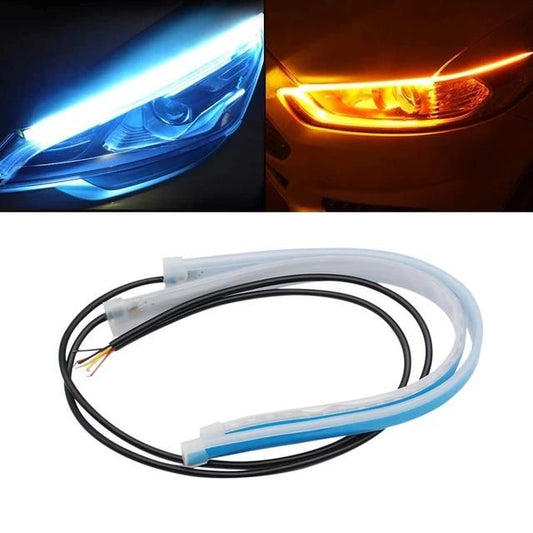 Ultra-thin LED Car Daytime Running Lights with Flexible Turn Signal