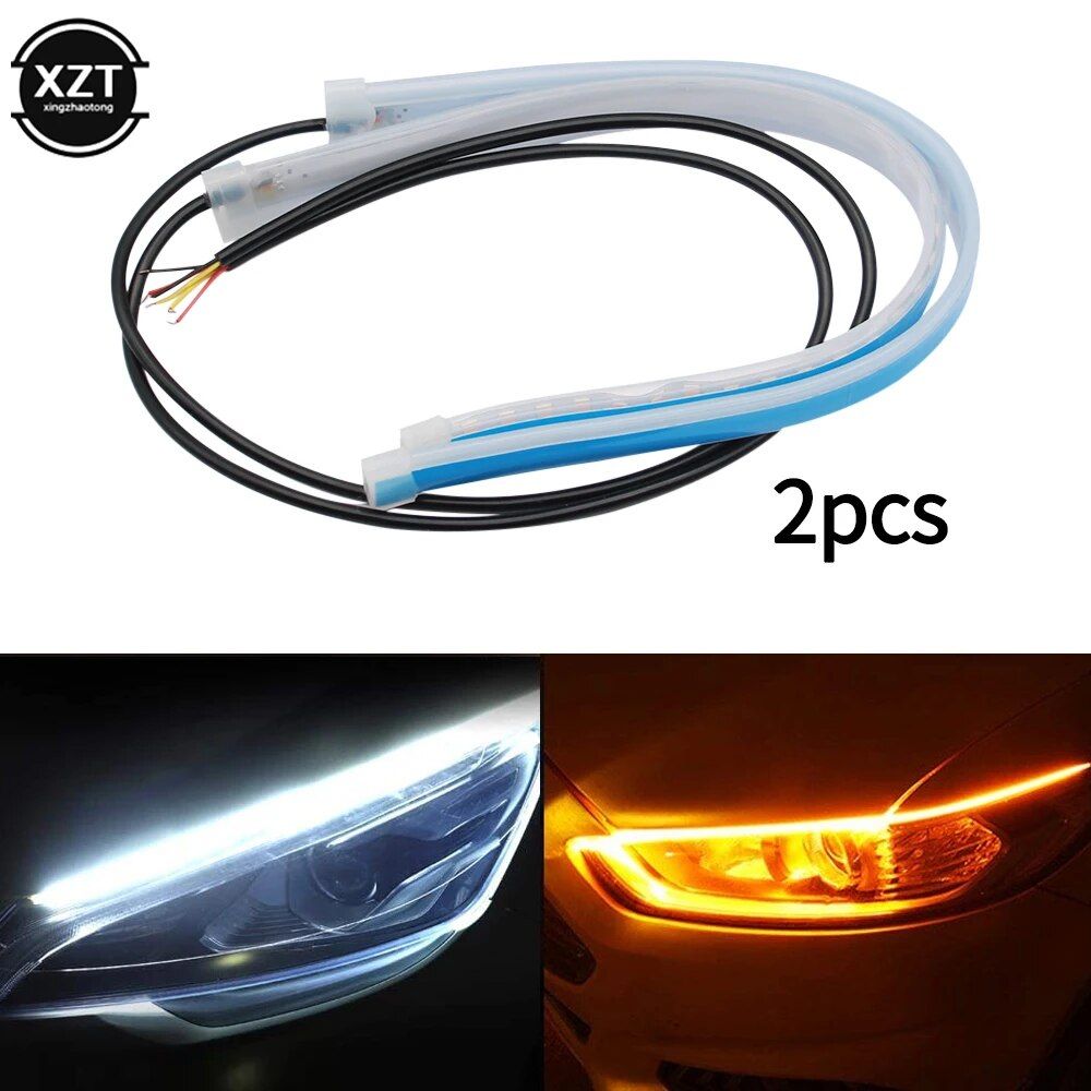Ultradünne LED-Tagfahrlichter für Autos mit flexiblem Blinker